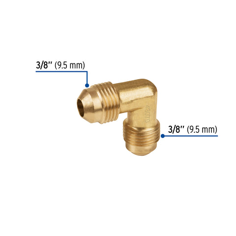 Codo unión a 90° de latón de 3/8 x 3/8', FOSET | CLG-561 | 43070
