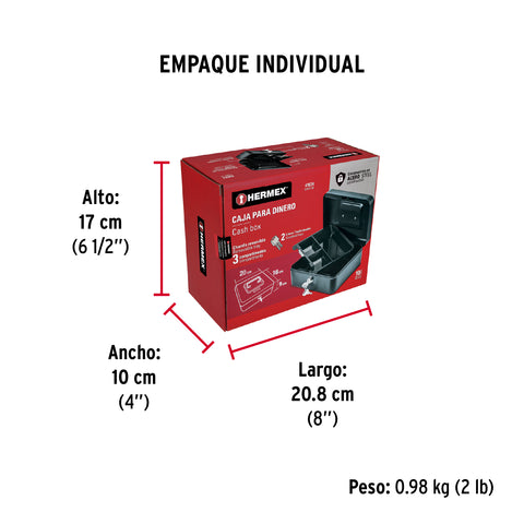 Caja para dinero, 20 cm, HERMEX | CADI-20 | 43074