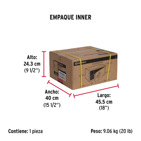 Caja de seguridad electrónica, Laptop, HERMEX | CASE-43 | 43082