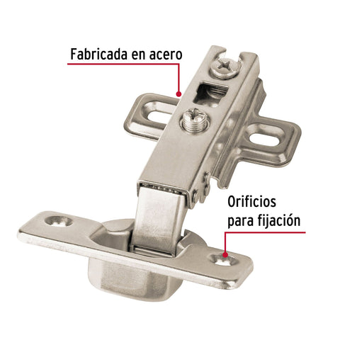 Bolsa c/2 bisagras bidimensionales de 110°cobertura completa | BIDI-110C | 43157