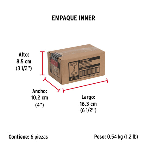 Bolsa c/2 bisagras bidimensionales de 95° cobertura interna | BIDI-95I | 43158