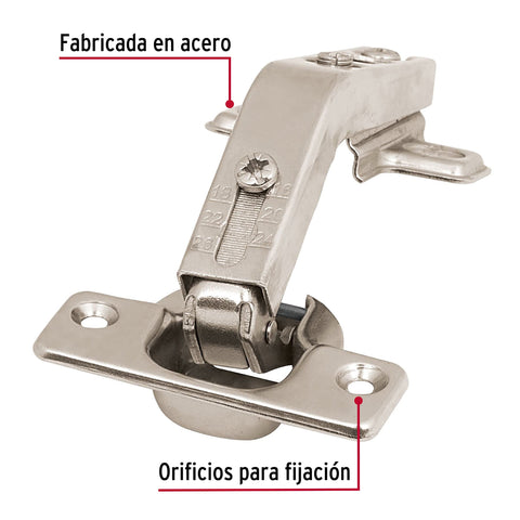 Bolsa c/2 bisagras bidimensionales de 135° cobertura interna | BIDI-135 | 43162