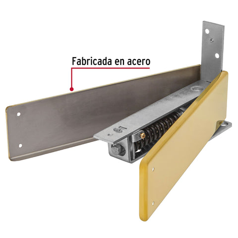 Bisagra de piso doble acción, acero latonado, HERMEX | BIP-151 | 43180