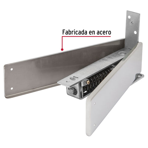 Bisagra de piso doble acción, acero cromado, HERMEX | BIP-153 | 43181