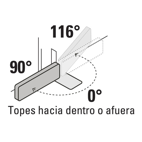 Bisagra de piso doble acción, acero cromado, HERMEX | BIP-153 | 43181