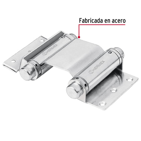 Bisagra de doble acción 3' acero cromado, HERMEX | BID-303 | 43183