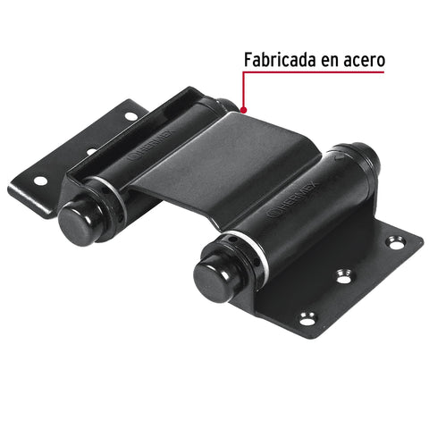 Bisagra de doble acción 3' acero negro, HERMEX | BID-306 | 43184