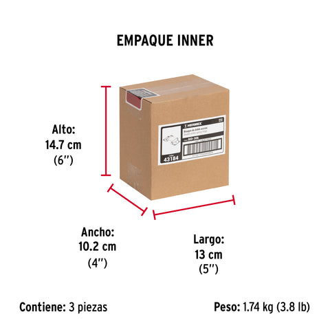 Bisagra de doble acción 3' acero negro, HERMEX | BID-306 | 43184