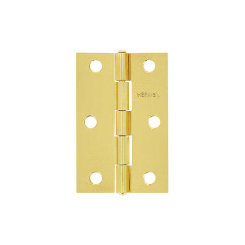 Bisagra rectangular 2-1/2' acero latonado, HERMEX | BR-251 | 43195