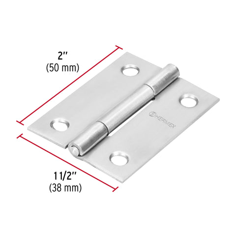 Bisagra rectangular 2' acero inoxidable, HERMEX | BR-204 | 43201