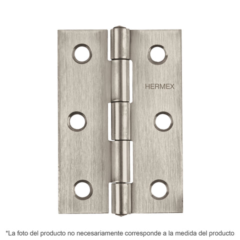 Bisagra rectangular 3-1/2' acero inoxidable, HERMEX | BR-354 | 43204