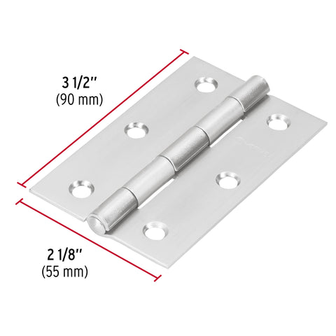 Bisagra rectangular 3-1/2' acero inoxidable, HERMEX | BR-354 | 43204