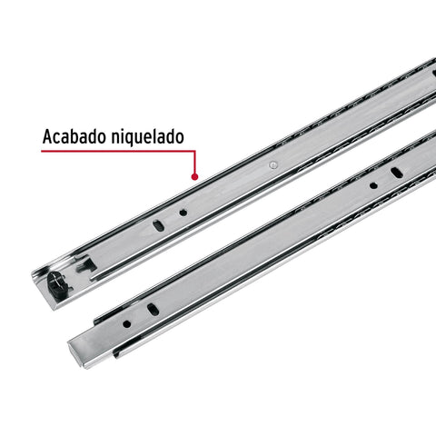 Bolsa con 2 correderas extensión 45 cm p/cajón, ancho 2.5 cm | COR-245 | 43280