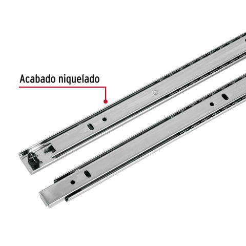 Bolsa con 2 correderas extensión 60 cm p/cajón, ancho 2.5 cm | COR-260 | 43283