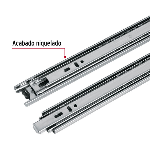 Bolsa con 2 correderas extensión 40 cm p/cajón, ancho 3.5 cm | COR-340 | 43286