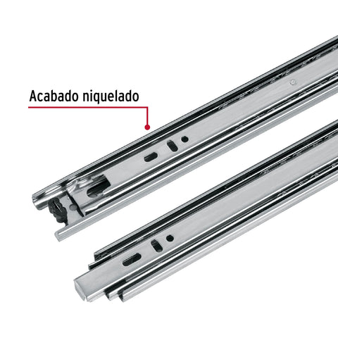 Bolsa con 2 correderas extensión 60 cm p/cajón, ancho 3.5 cm | COR-360 | 43290