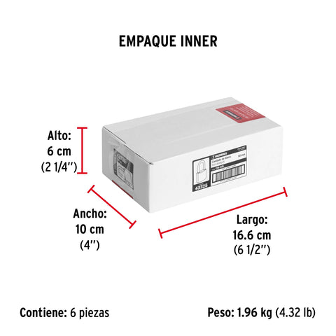 Candado de hierro 50 mm gancho largo en caja, HERMEX | CH-50L | 43325