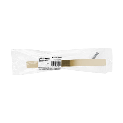 Jaladera de 160mm, línea Moderna, latón brillante, HERMEX | JAL-0722 | 43375