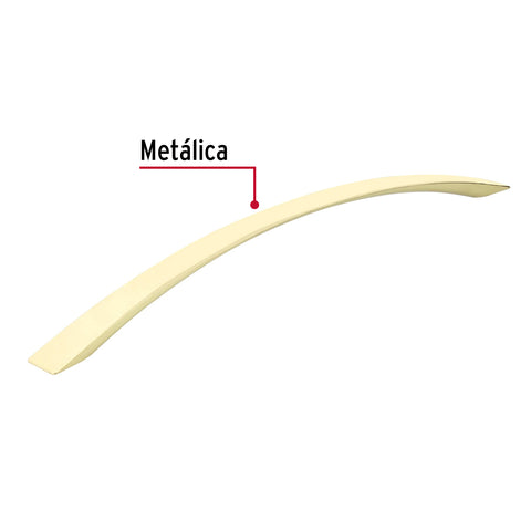 Jaladera de 224mm, línea Moderna, latón brillante, HERMEX | JAL-0723 | 43376