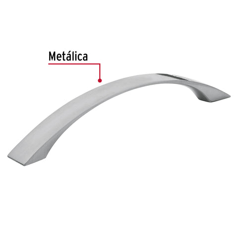 Jaladera de 128mm, línea Moderna, níquel, HERMEX | JAL-0711 | 43377