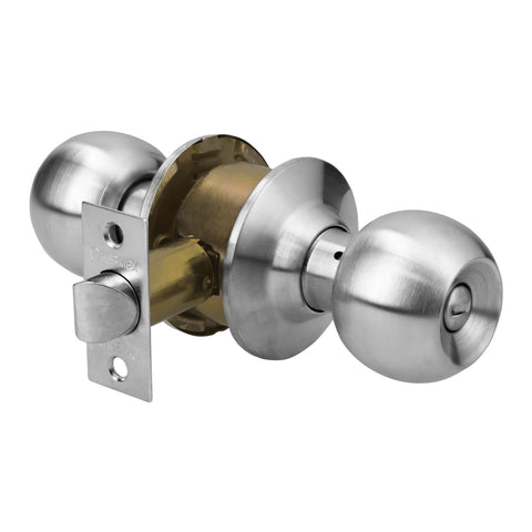 Cerradura tipo esfera para baño, cromo mate, HERMEX | CEPO-31B | 43462