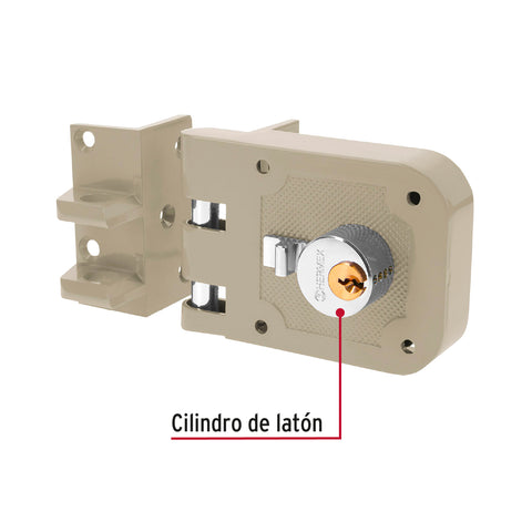 Cerradura sobreponer, puerta corrediza, instala-fácil, izq. | CS-95I | 43489