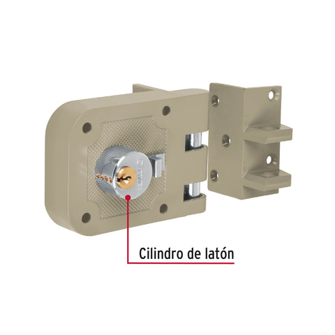 Cerradura sobreponer, puerta corrediza, instala-fácil, der. | CS-95D | 43490