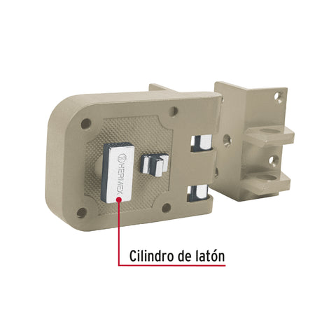 Cerradura sobreponer, puerta corrediza, mariposa, derecha | CS-60D | 43492