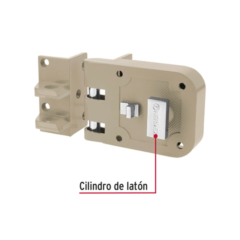 Cerradura sobreponer, puerta corrediza, mariposa, izquierda | CS-60I | 43494