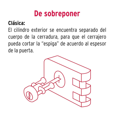 Cerradura sobreponer, puerta corrediza, mariposa, izquierda | CS-60I | 43494