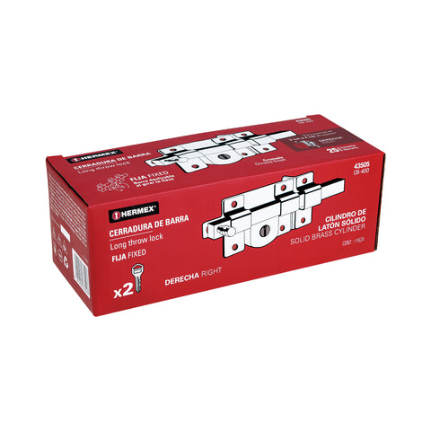 Cerradura de barra fija, derecha, HERMEX | CB-40D | 43505