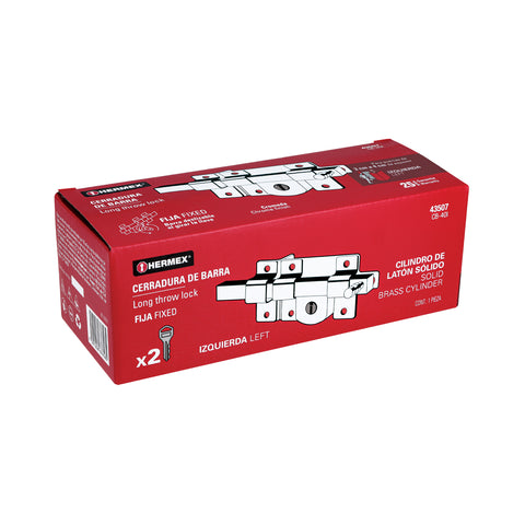Cerradura de barra fija, izquierda, HERMEX | CB-40I | 43507