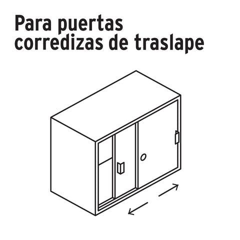Cerradura para mueble, modelo 20, cromo, HERMEX | CM-20C | 43561