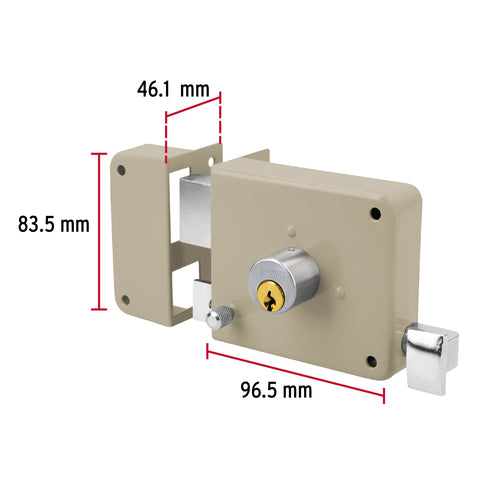 Cerradura sobreponer izq instala-fácil, tradicional, caja | CS-75I | 43575