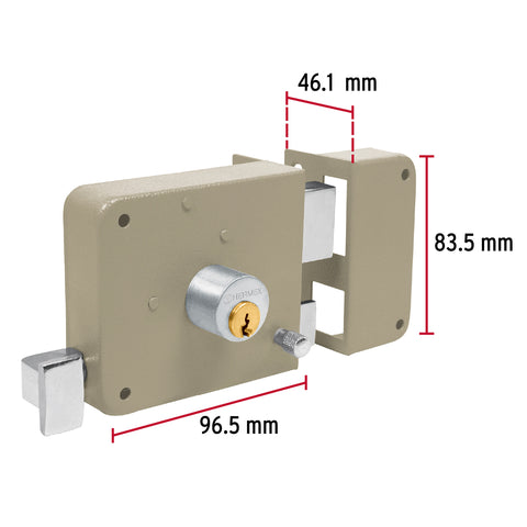 Cerradura sobreponer der instala-fácil, tradicional, caja | CS-75D | 43576