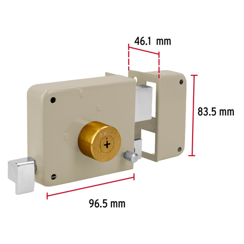 Cerradura sobreponer der instala-fácil, llave tetra, caja | CS-85D | 43578