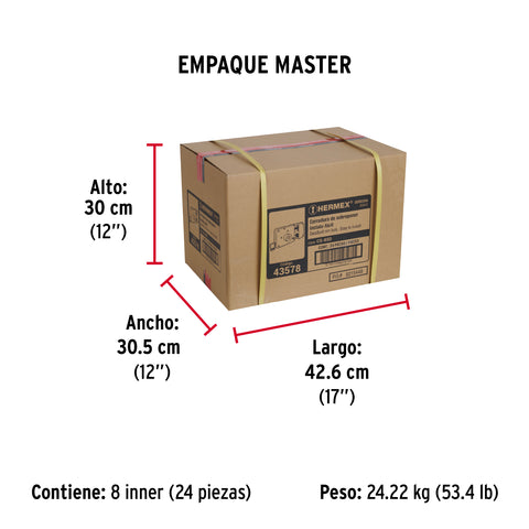 Cerradura sobreponer der instala-fácil, llave tetra, caja | CS-85D | 43578