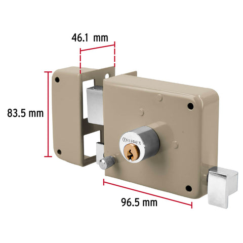 Cerradura sobreponer izq clásica, llave tradicional, blíster | CS-70IB | 43582