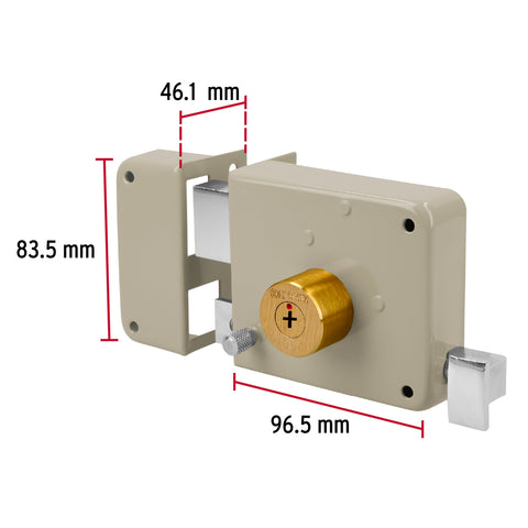 Cerradura sobreponer izq instala-fácil, llave tetra, blíster | CS-85IB | 43586