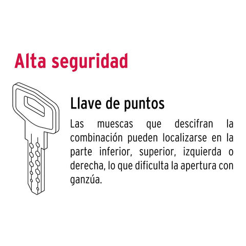 Cerrojo llave-mariposa latón brillante, llave de puntos | CERO-11 | 43591