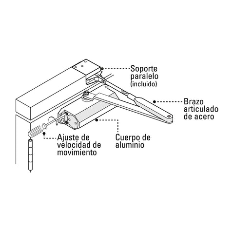 Cierrapuertas hidráulico color blanco, HERMEX | CIPU-B | 43608
