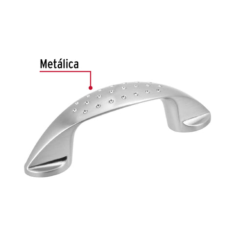 Jaladera de 64mm, línea Elipse, níquel, HERMEX | JAL-1211 | 43619