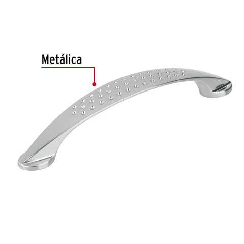 Jaladera de 128mm, línea Elipse, níquel, HERMEX | JAL-1213 | 43621