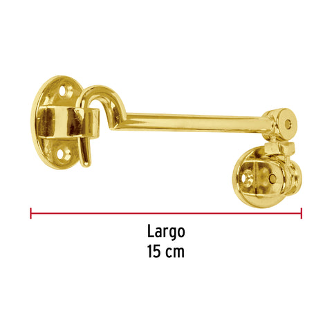 Gancho latonado para puerta, HERMEX | GAPU-1 | 43645