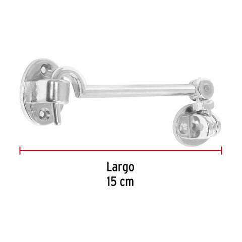 Gancho cromado para puerta, HERMEX | GAPU-3 | 43646