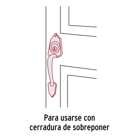 Chapetón metálico para puerta, acabado latón brillante | MADE-1 | 43650