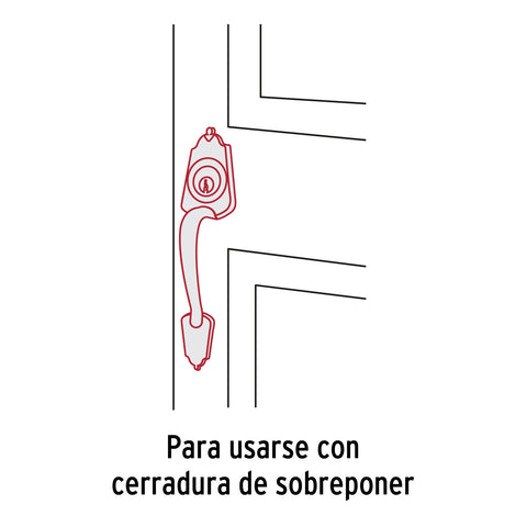 Chapetón metálico para puerta, acabado latón antiguo | MADE-2 | 43651