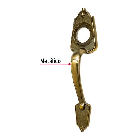 Chapetón metálico para puerta, acabado latón antiguo | MADE-2 | 43651