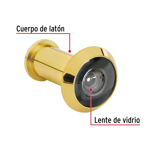 Mirilla de seguridad acabado latón, HERMEX | MIRI-1 | 43672