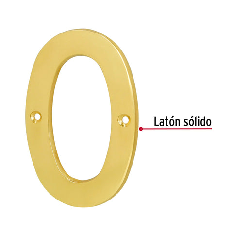 Número 0 de latón sólido 4', HERMEX | NUCH-0 | 43678